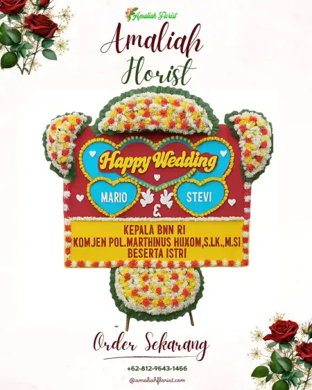 Papan Bunga Pernikahan Barugbug